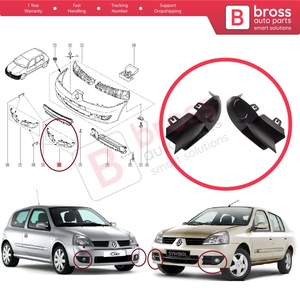BSP1243 Boîtier de cadre de phare antibrouillard de pare-chocs avant gauche droite pour Clio II Phase 4 Symbole MK1 Campus 2006-2008 7702295498 - Product Image 5