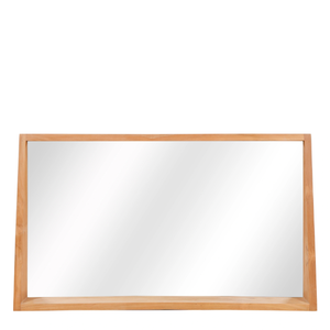 Espejo Trapecio Moderno con Marco de Madera de Teca Sólida con Diseño Geométrico Único para Decoración de Paredes y Muebles - Product Image 3