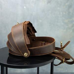 Sac à dos vintage en cuir véritable fait main personnalisé pour homme, petite capacité, voyage, week-end, sac à dos de nuit - Product Image 3