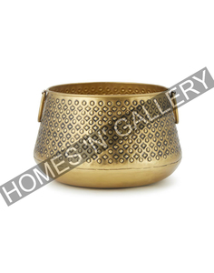 Metal Embossed Customisable Luxury Quality Planter Decorative Round Shape for Indoor & Outdoor Home Decor Pots - Product Image 1
