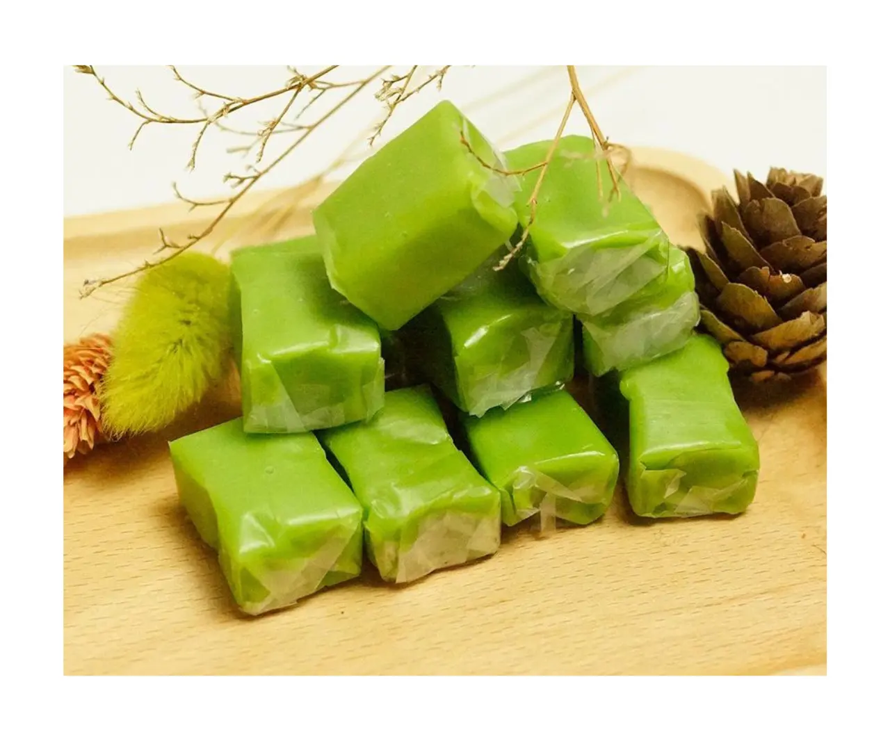 Coconut Sweets With Ginger, Durian, Pandan Natural From Manufacturer