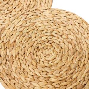 Napperons en forme de fleur en jacinthe d'eau du Vietnam Jacinthe d'eau Tapis de jonc de mer Napperons ronds Napperon de dîner décoratif - Product Image 3