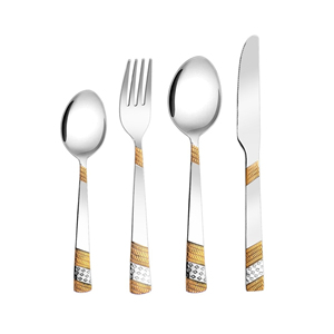 Resist Bulk Juego de cubiertos de acero inoxidable Chapado en plata, tenedor, cuchara, cuchillo, juego de cubiertos para uso de fiesta/buffet - Product Image 2