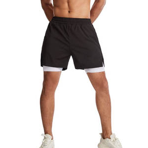 Short de course d'entraînement pour homme Short de gym athlétique léger avec pantalon de compression - Product Image 1