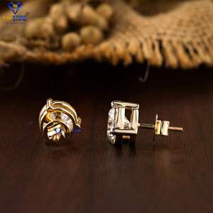 ชุดจี้และต่างหูเพชรเม็ดเดี่ยวทรงกลม7.49 TDW สุกใสขนาด18K สีเหลืองทองได้รับการรับรอง/เพชรที่ไม่ผ่านการรับรอง - Product Image 6