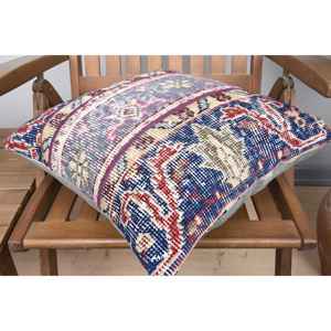 Multicolor <b>18x18</b> Inch Wool Kilim Pillow Luxury Bohemian Patchwork Cushion Floral Vintage Woven Jute Bedding Portable Oriental - Product Image 4