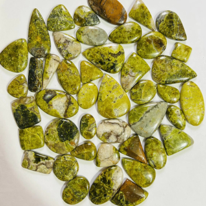 อัญมณีโอปอลทรงหลังเบี้ยสีเขียวธรรมชาติเกรด AAA อัญมณีหลวมหลายขนาดปรับแต่งได้ราคาไม่แพง - Product Image 1