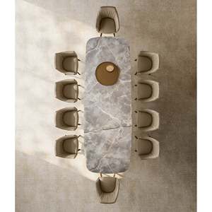Baly XL Marble Dining <b>Table</b> Set Minimalist Design <b>Square</b> Shape Extendable Feature for Home or <b>Bar</b> Use - Product Image 1