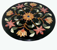 Table basse moderne en marbre Pietra Dura pour salon, meubles écologiques, personnalisable