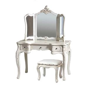 Coiffeuse en bois massif, acajou, coiffeuse de style français antique, coiffeuse de maquillage d'hôtel sur pied pour le rangement des meubles de chambre à coucher - Product Image 3