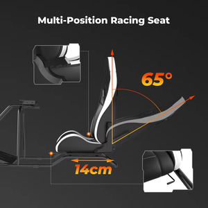 F1จำลองการขับรถสำหรับแข่งรถโลหะ GTR simracing Car Stand with เก้าอี้สำหรับ <span class=keywords><strong>Logitech</strong></span> G25 G27 <span class=keywords><strong>G920</strong></span> G29 - Product Image 2