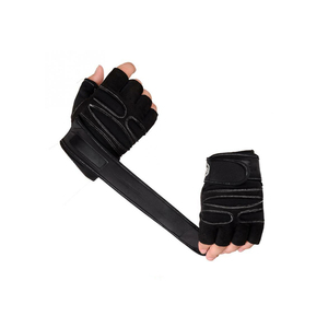 Gants d'haltérophilie rembourrés respirants durables sangles de poignet réglables poignée de paume pour l'utilisation d'entraînement de musculation - Product Image 4