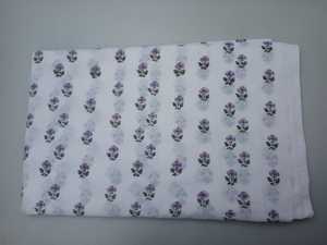 Tela de algodón blanco Cambric Handblock Jersey estilo ligero para vestidos camisas trajes cortinas-para niñas - Product Image 6