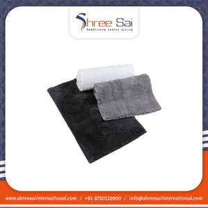 Tapis de bain en microfibre faits à la main Gamme exclusive Doux absorbant Imperméable Facile à nettoyer Disponible Ovale TPR Porte en Polyester - Product Image 5