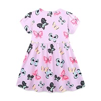 Ensembles de vêtements une pièce pour bébés filles en gros, 100 % coton jersey simple imprimé, manches courtes, col décontracté, été, doux, personnalisable