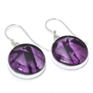 925 Solid Silver Classical <b>Earrings</b> Jewelry For Women 925 Sterling Silver Amethyst Gemstone Boho Style <b>Handmade</b> <b>Earrings</b> Gift - Product Image 1