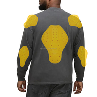 Sweat-shirt de moto de style nouveau en polyester/coton, homologué AA, avec rembourrage de protection de niveau 2, homologué CE, coupe-vent