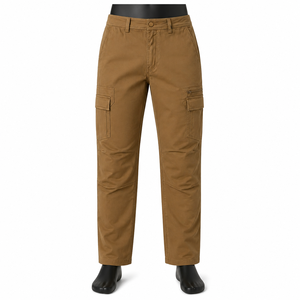 Pantalones Cargo con Bolsillos Profundos, Cómodos, de Mezcla de Algodón, Multibolsillos, Casuales, Estilo Urbano, Pantalones Utilitarios - Product Image 1
