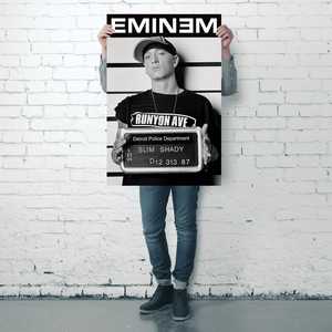 Póster moderno de Eminem con diseño 'Criminal File' para decoración de pared - Product Image 1