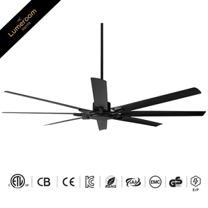 Ventilateur de plafond industriel moderne de 75 pouces, ventilateur de plafond à 8 pales avec télécommande pour garage commercial, patio - Product Image 1