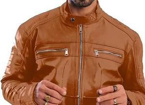 Veste de motard réversible en cuir véritable de haute qualité, élégante, personnalisée pour homme, imperméable, tendance, mode hiver, logo personnalisé OEM - Product Image 2