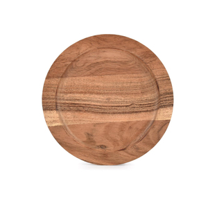 Assiette de présentation ronde en bois de qualité supérieure fabriquée à la main Vaisselle d'accent de charme organique pour améliorer votre expérience culinaire - Product Image 1