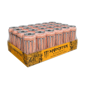 Bebida Energética Monsters Ultra Peachy Keen, 12 Latas de 500 ml, Sabor Refrescante a Melocotón, Sin Azúcar, 160 mg de Cafeína - Product Image 1
