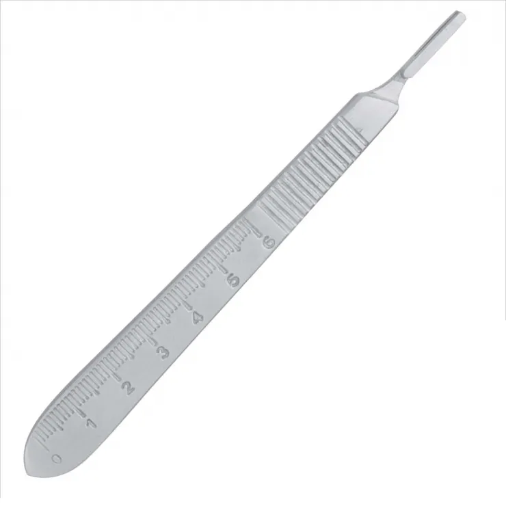 Top Quality Stainless Steel Scalpel Blade Handle B.P Handle 12.75 cm With Measurement Scale