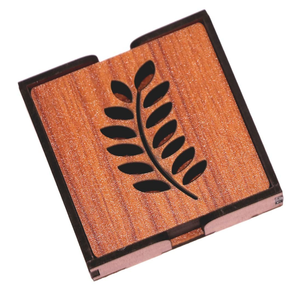 Posavasos de madera estándar diseño de lápiz marrón hogar Cocina Oficina mesa de comedor tazas de té tazas de café latas de cerveza bar vasos de agua - Product Image 5