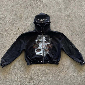 OEM Trendy Winter <b>Pink</b> Zip-Up <b>Hoodie</b> for <b>Men</b> Women Streetwear Artistic Digital Print Design Soft Cotton Fleece Oversized Casual - Product Image 1