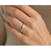 Bague anti-stress géométrique en acier inoxydable plaqué or avec incrustation de zircon - Product Image 5