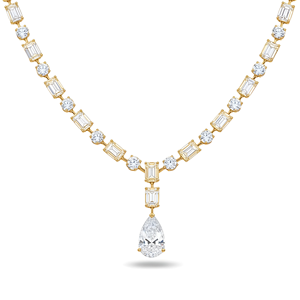 Collier en or blanc 14 carats certifié IGI avec diamants satellite multi-tailles 31,99 ct - Product Image 5