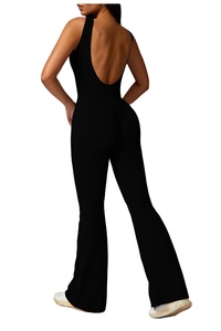 Mono Deportivo para Mujer, para Gimnasio, Fitness, Yoga, con Costuras en la Cintura, Leggings Ajustados de Goma, Cierre de Cremallera, Sin Mangas - Product Image 2