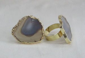 Vaisselle Hôtel Serviette Anneau Serviette Boucle Populaire Europe Conception Plaqué Agate Feuille Serviette Anneau maison et cuisine accessoires - Product Image 2