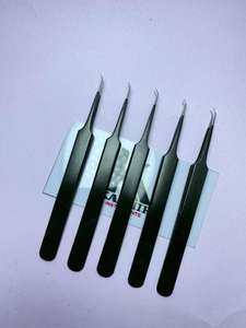 Pinces à épiler isolantes à 45 degrés pour extensions de cils, débutants et professionnels, pointe fine, acier inoxydable, anti-corrosion, anti-magnétique, haute durabilité - Product Image 6