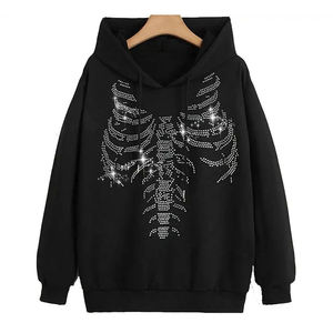 Custom Regular Fit Solid Heavyweight 100% Cotton Vintage Rhinestone <b>Lined</b> Winter Waterproof <b>Hoodie</b> for <b>Men</b> - Product Image 6