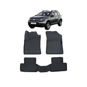 Alfombrillas para Dacia Duster 2023 4X2 4D, Negras, TPE, 5MM, Diseño Geométrico, Juego Completo, Compatibles con Duster 2023 - Product Image 1