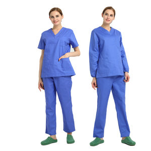 Tenues médicales de clinique en tissu polycoton, uniformes d'hôpital, vêtements professionnels pour le personnel infirmier - Product Image 5