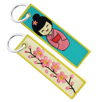 Souvenir Périphériques Marchandise Pas Cher Personnalisé Broderie Tag Anime Brodé Porte-clés