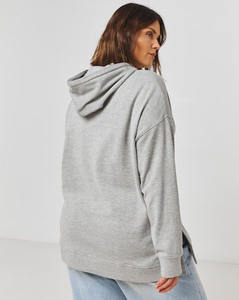 Sudadera con capucha extragrande con hombros caídos para mujer, gris Marga Premium personalizada, antiarrugas y transpirable, las últimas sudaderas con capucha en blanco para mujer - Product Image 6
