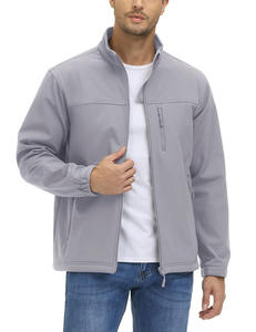 Chaqueta cortavientos personalizada para hombre, chaqueta de lana ligera, abrigo de trabajo a prueba de viento, chaqueta de senderismo impermeable de carcasa blanda - Product Image 5