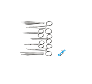 Lot de 7 pinces à ciseaux Hemostats Porte-aiguilles Driver Set pour formation éducative et médicale - Product Image 1