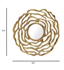 Rose Gold Metal <b>Round</b> <b>Mirror</b> New Rose Design Handmade Iron Wall Hanging Makeup <b>Mirror</b> for <b>Bathroom</b> Decoration - Product Image 6