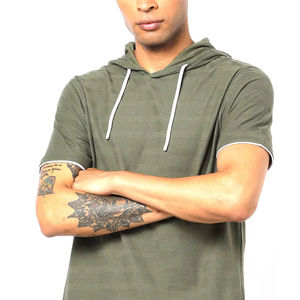 Camisetas con capucha para hombre hechas en fábrica Diseño OEM personalizado Color sólido 100% Algodón orgánico Mejor precio - Product Image 5