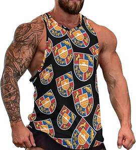 High Quality <b>Men's</b> Casual Armenian National Emblem <b>Muscle</b> Tank Top Sleeveless Workout Gym Fitness Tees <b>Vests</b> - Product Image 1