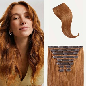 Clip de cheveux humains dans les extensions faciles à appliquer cheveux Remy naturels doux plusieurs longueurs pour les femmes Salon de beauté style - Product Image 1