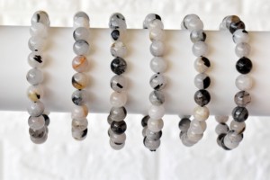 Natural Black Rutile 8mm Round <b>Beaded</b> <b>Bracelet</b> Superb Quality Healing Crystals For Fashion Jewelry Mediation at Best Price - Product Image 5