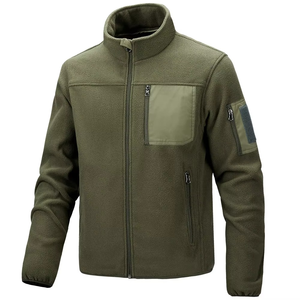 Chaqueta polar táctica de manga larga para hombre de diseño único, abrigo cálido con cremallera para exteriores, chaqueta de senderismo - Product Image 6