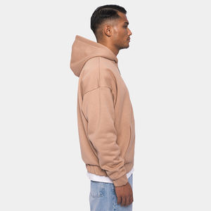 Sudadera con Capucha y Cremallera Estampada, Corte Regular, Informal para Hombre, Lisa, de Invierno, Ecológica, Cortavientos, con Cremallera, Cálida, Básica, de Algodón Mezclado - Product Image 6