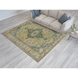Anatolian Printed <b>Rug</b>: <b>Tribal</b> Step Runner with Medallion Design,Chenille <b>Rug</b> - Product Image 3